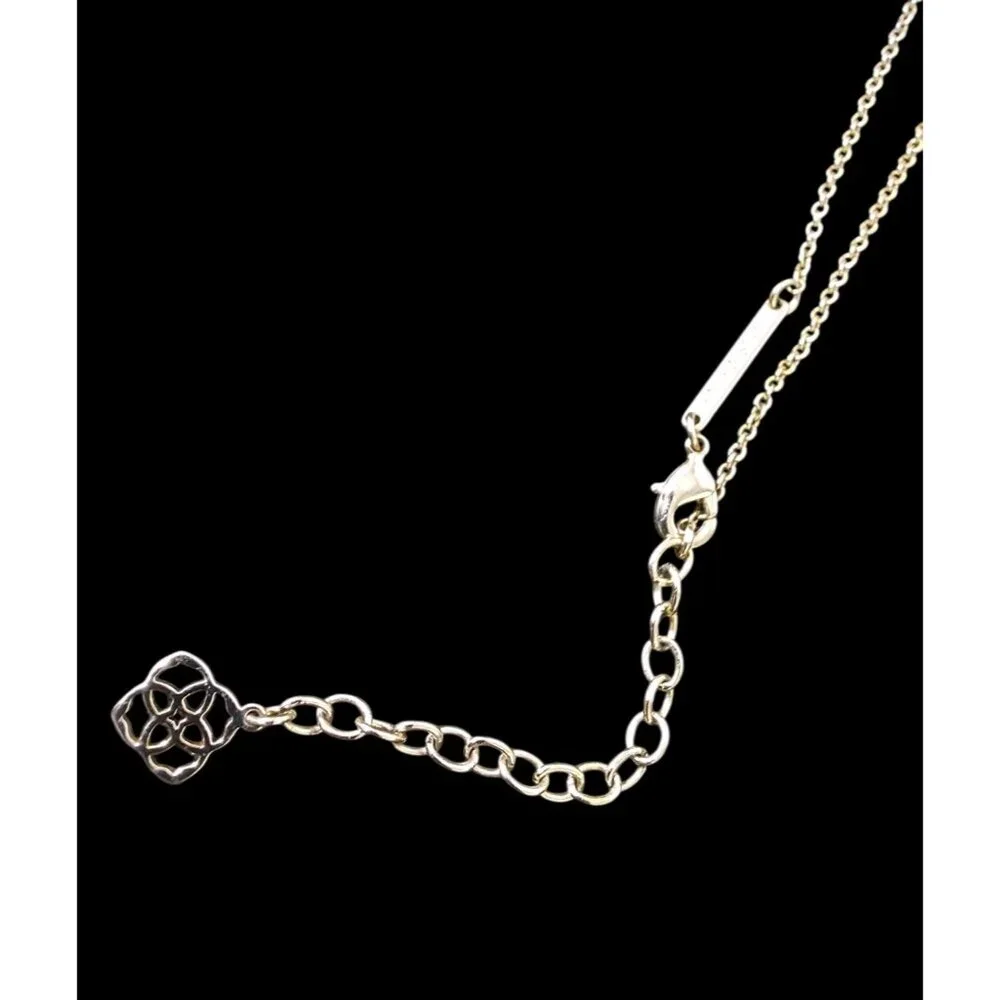 Kendra Scott Elisa Semi Precious Drusy Stone Pendant 15" Necklace Gold Plated - Picture 6 of 7